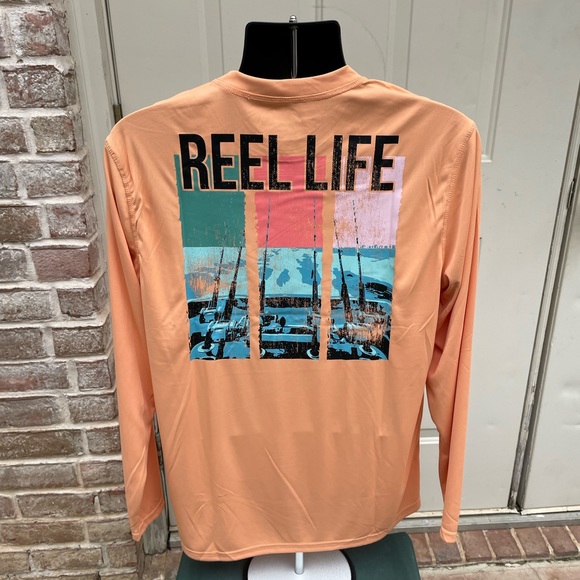 Reel Life, Sun Defender, Long Sleeve, UV Shirt, Size L - Picture 2 of 5